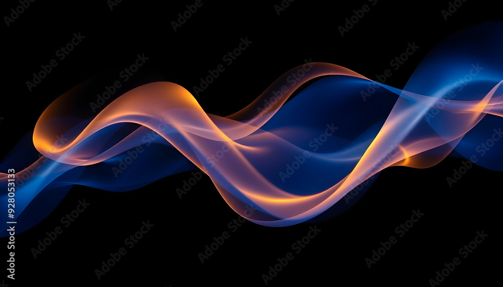 Abstract Blue Wave Light Art Abstract Blue Wave Light Art