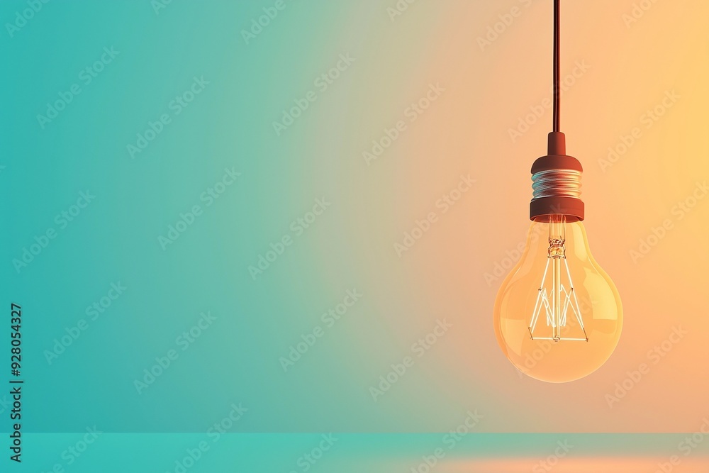 Light Bulb Connected to a Power Source Representing Harnessing Energy for Innovation Light Bulb Connected to a Power Source Representing Harnessing Energy for Innovation