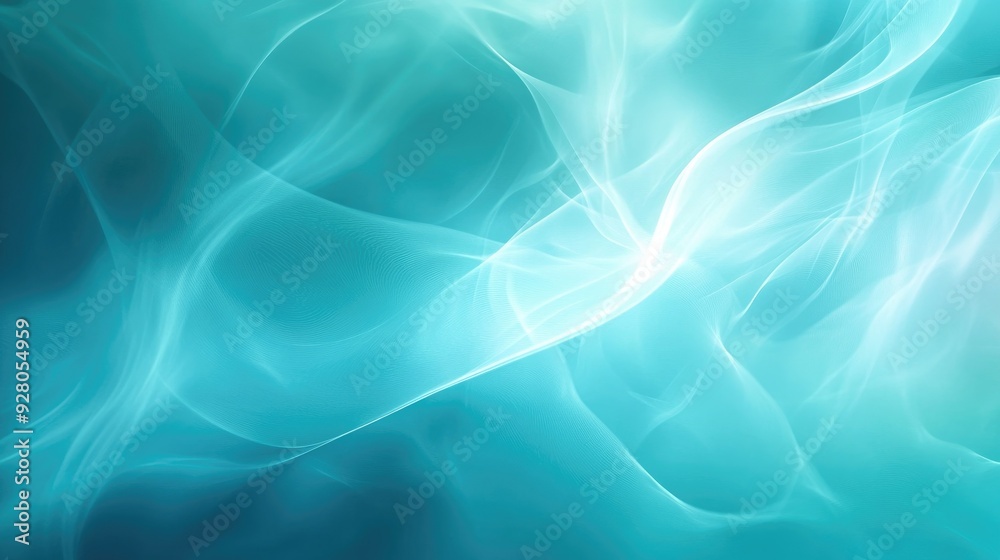 Fototapeta premium Cool and refreshing turquoise gradient background with smooth transitions, ideal for a relaxed atmosphere.