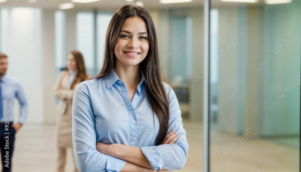 Confident Businesswoman in Modern Office Confident Businesswoman in Modern Office