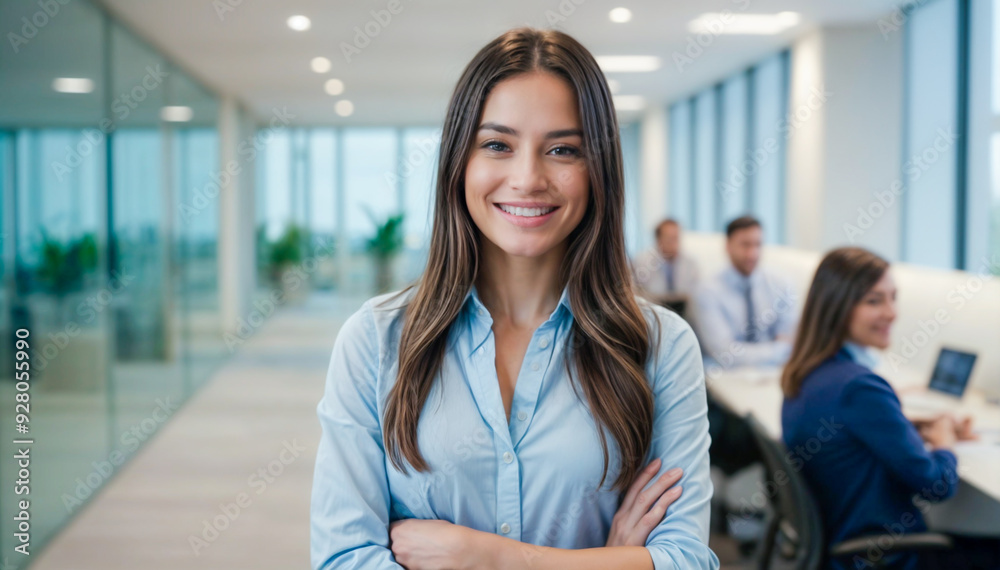 Confident Businesswoman in Modern Office Confident Businesswoman in Modern Office