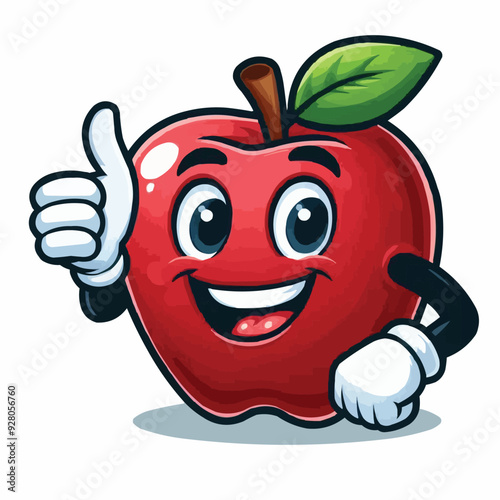 red apple cartoon character