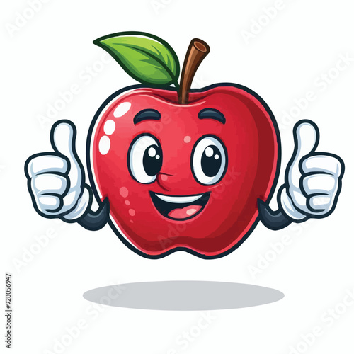red apple cartoon character