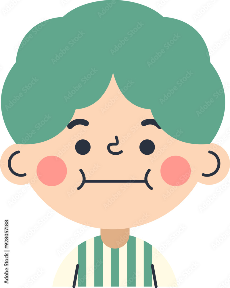 Obraz premium Cute Children Avatar Illustration Element
