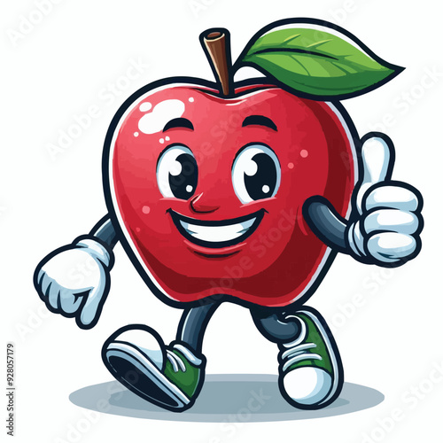 red apple cartoon character
