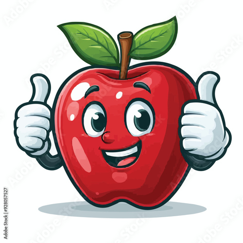 red apple cartoon character