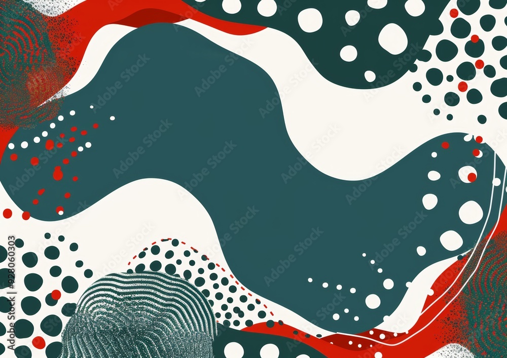 Abstract Modern Art with Bold Colors and Dynamic Patterns in Green, Red, and White Abstract Modern Art with Bold Colors and Dynamic Patterns in Green, Red, and White