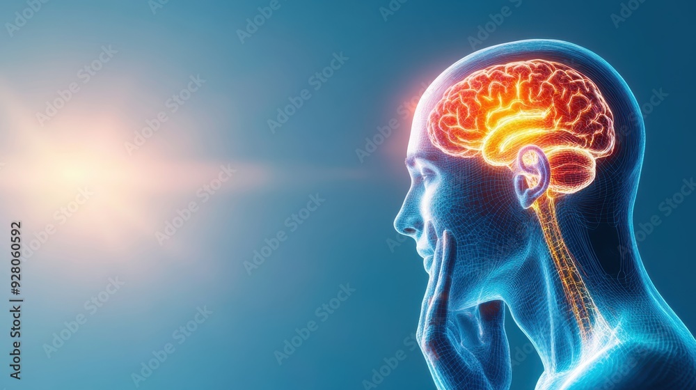 Central Role of the Human Hypothalamus-Pituitary Axis in Endocrine Regulation - 3D Rendering with Copy Space, Flat Design Illustration Central Role of the Human Hypothalamus-Pituitary Axis in Endocrine Regulation - 3D Rendering with Copy Space, Flat Design Illustration