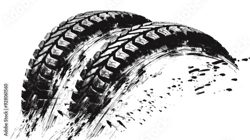 Tire Tread Mark Abstract