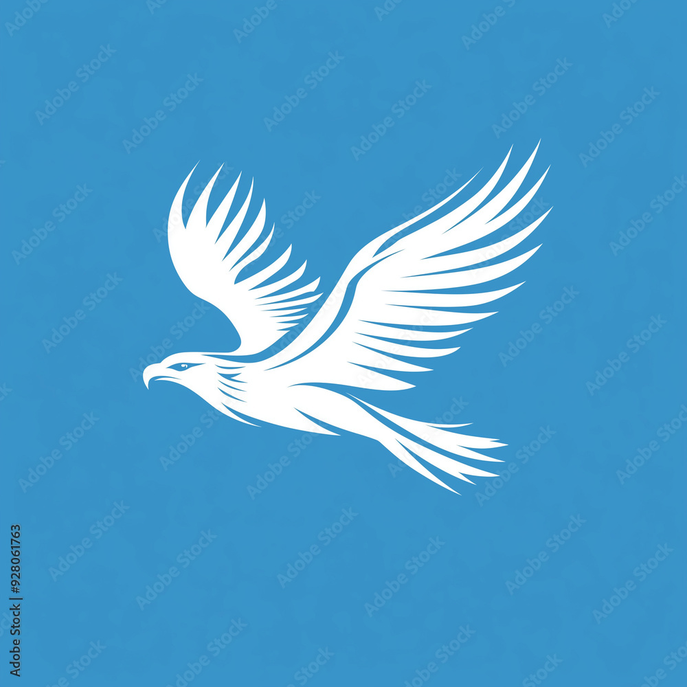 Fototapeta premium Majestic Eagle Logo with Dynamic Lines in a Sharp Vector Style