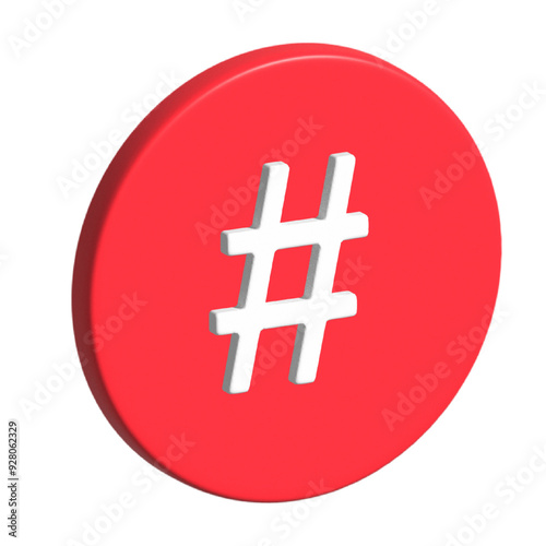 3D hashtag