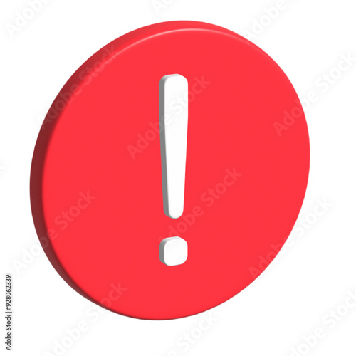 3D warning icon