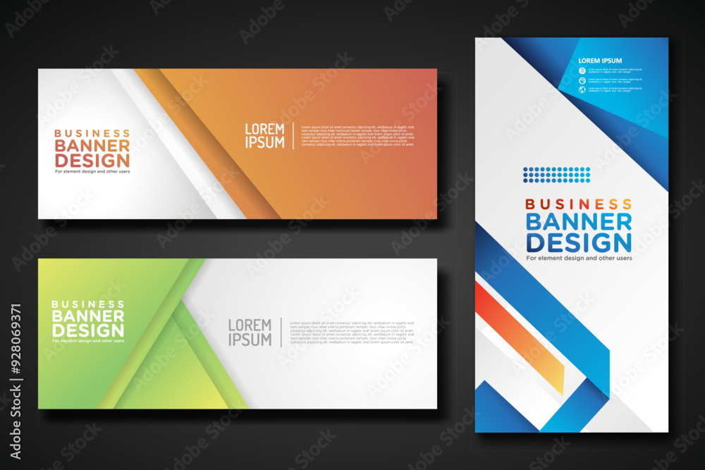 Set modern abstract banners for corporate concept, element design. Vector illustration Set modern abstract banners for corporate concept, element design. Vector illustration