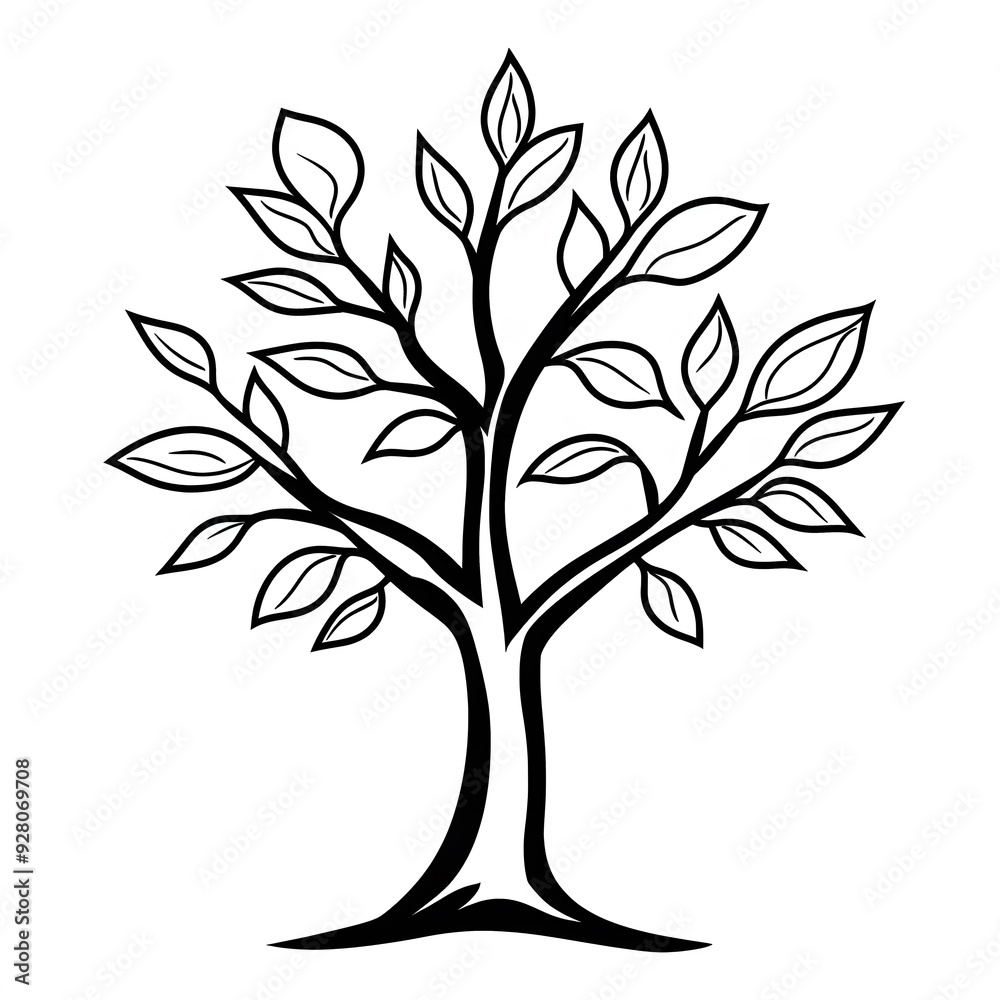 Simple Black and White Tree for Kids to Color
Simple Black and White Tree for Kids to Color