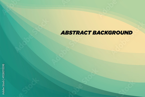 Green curve abstract background