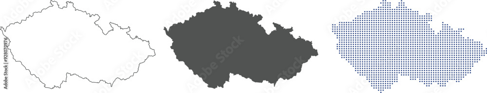 Fotografia Czechia map in various style