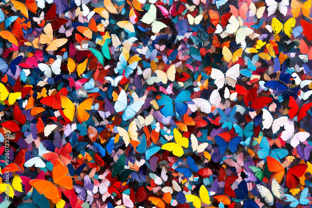 Abstract small butterflies as wallpaper background illustration Abstract small butterflies as wallpaper background illustration
