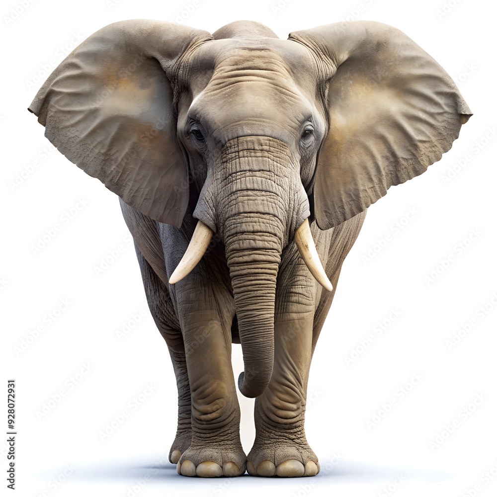 Obraz premium elephant isolated on white background
