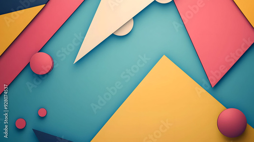 Geometric models background in flat design