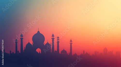 Gradient background for isra miraj