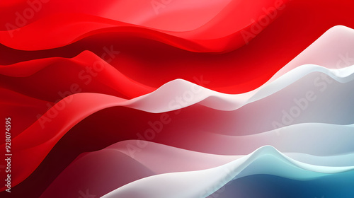 Gradient indonesia independence day vertical poster template