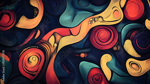 Hand drawn abstract ornament background