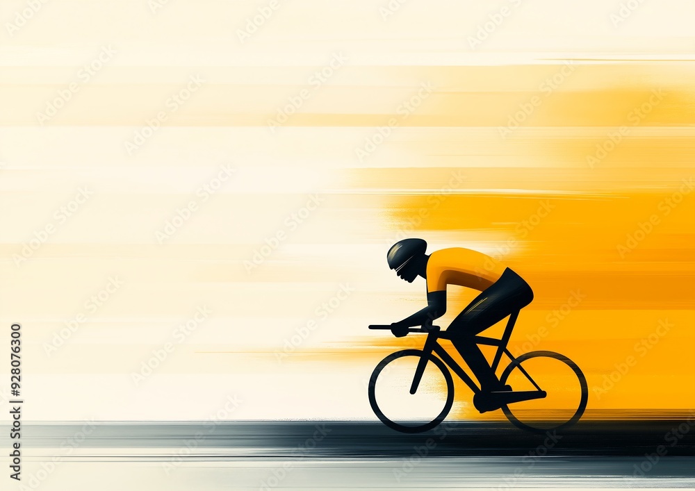 man riding bike road yellow background illustration dashboard orange racing stripes space canvas inspiring moody faster man riding bike road yellow background illustration dashboard orange racing stripes space canvas inspiring moody faster
