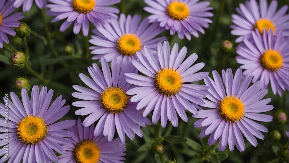 closeup of aster flowers closeup of aster flowers