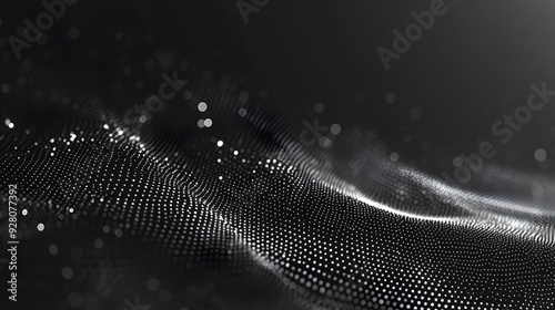 modern abstract particles dots background banner Dark black neutral futuristic technology background vector illustration.