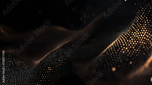 modern abstract particles dots background banner Dark black neutral futuristic technology background vector illustration.