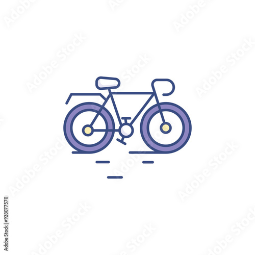 Bicycle icon design with white background stock illustration