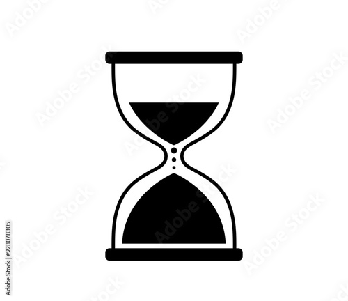 Hourglass icon. Sandglass timer isolated on white background. Clock Sign. Vector illustration