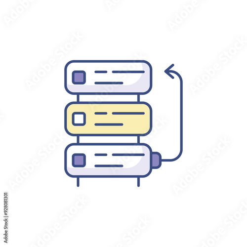 Priority Arrangement icon design with white background stock illustration