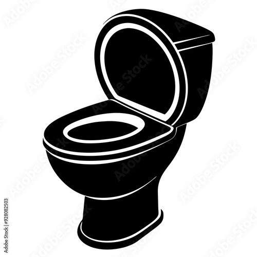 Toilet bowl isolated on white, Toilet bowl vector art, Toilet bowl silhouette, Toilet bowl icon, Toilet bowl line art,eps, black and white Toilet bowl
