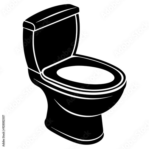 Toilet bowl isolated on white, Toilet bowl vector art, Toilet bowl silhouette, Toilet bowl icon, Toilet bowl line art,eps, black and white Toilet bowl
