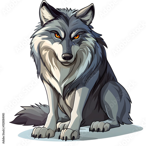 Wolf vector cartoon