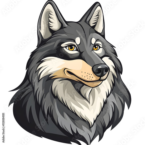 Wolf vector cartoon