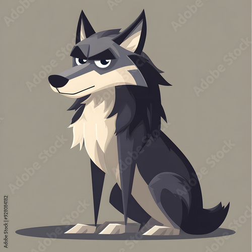 Wolf vector cartoon