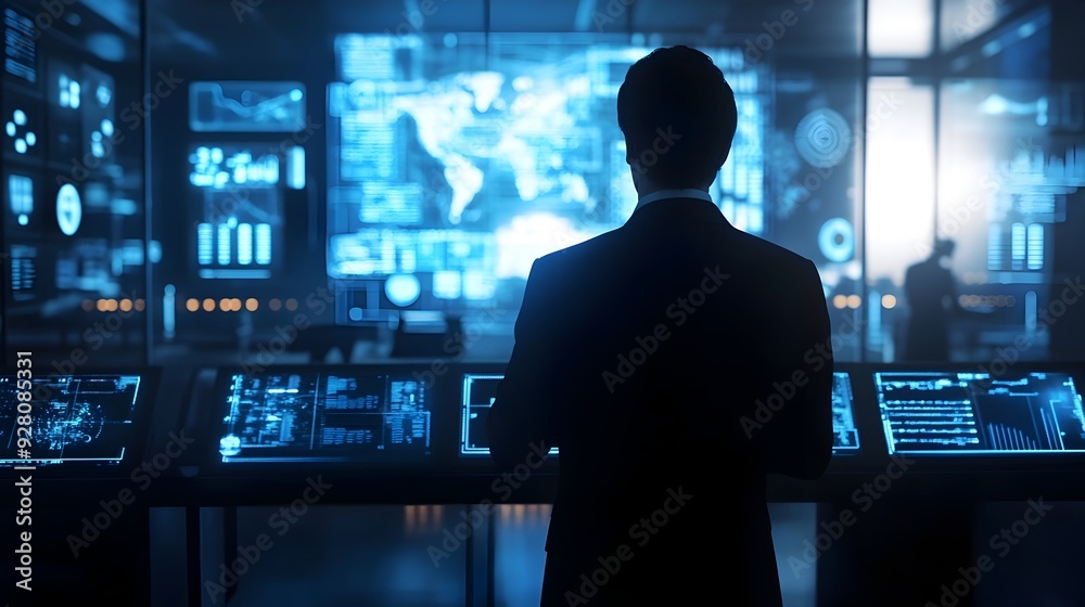 Futuristic Digital Data Monitoring and Analytics Dashboard for Business and Finance Futuristic Digital Data Monitoring and Analytics Dashboard for Business and Finance