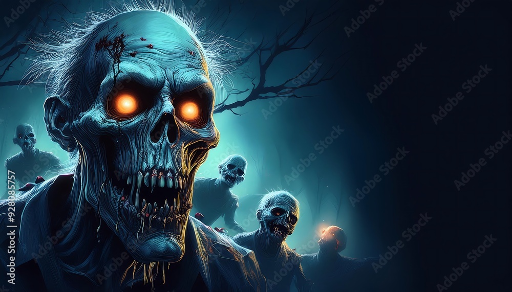 halloween background with zombies halloween background with zombies