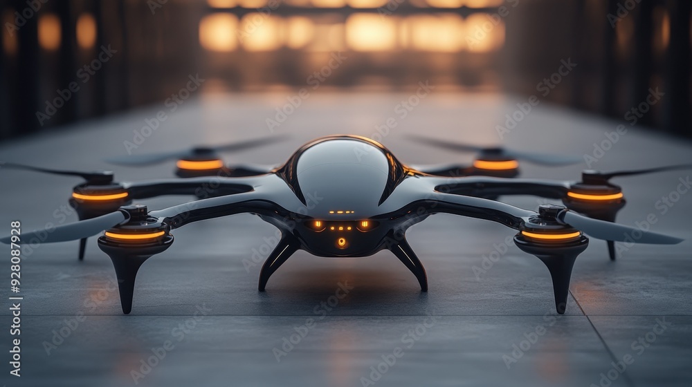 3D rendering of a biomethane-powered drone with energy-efficient