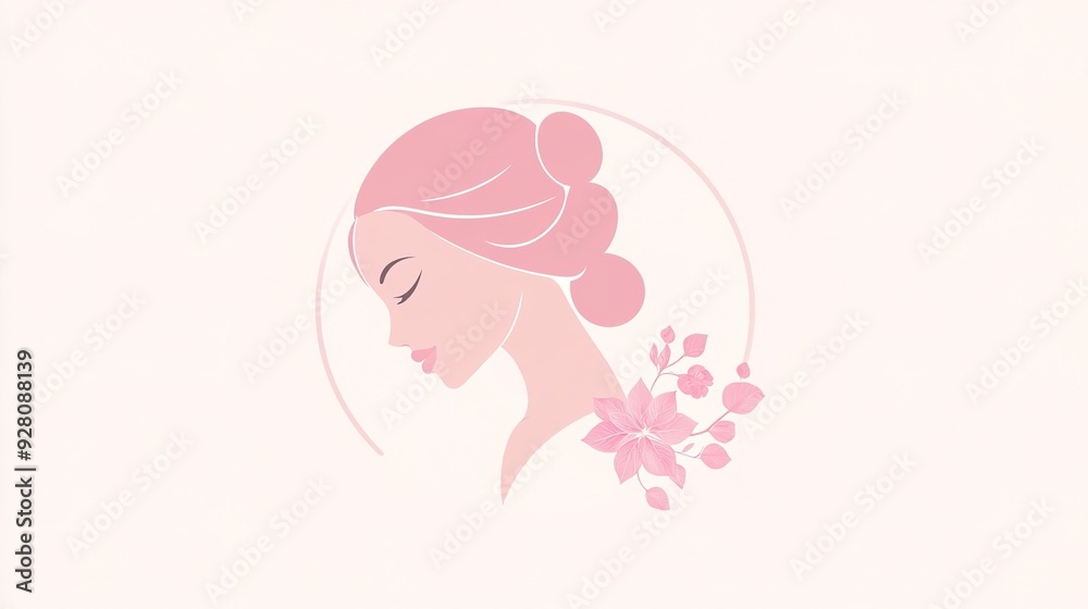 Elegant Beauty Salon Logo Featuring Feminine and Graceful Design: A Logo Designed to Reflect Femininity and Elegance, Utilizing Light Pinkish Tones and Italicized Font for Added Grace Elegant Beauty Salon Logo Featuring Feminine and Graceful Design: A Logo Designed to Reflect Femininity and Elegance, Utilizing Light Pinkish Tones and Italicized Font for Added Grace