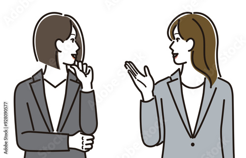 スーツを着た女性の疑問と解決
