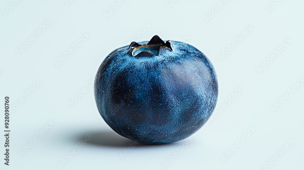 A single blueberry isolated on a white background. A single blueberry isolated on a white background.