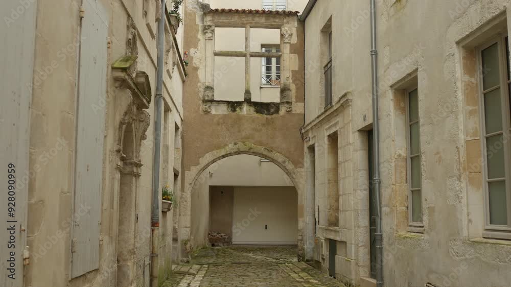 Tilt shot at La Rochelle medieval architecture, France. Tilt shot at La Rochelle medieval architecture, France.