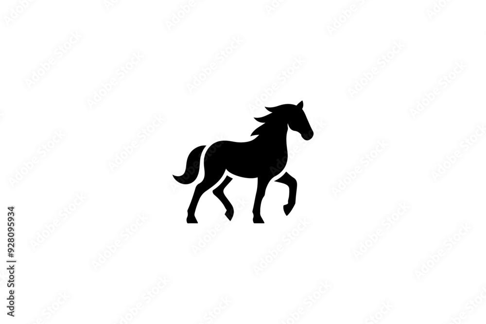 Horse silhouette illustration. Horse silhouette illustration.