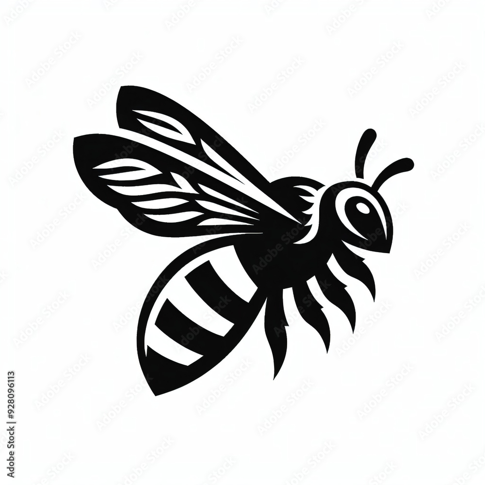 black and white bee logo black and white bee logo