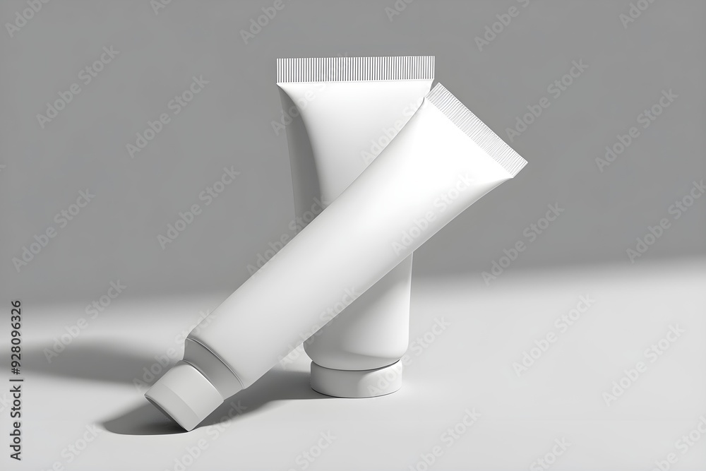 Realistic White Blank Toothpaste Mockup