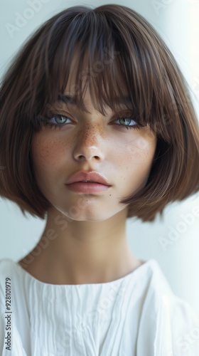 closeup woman short hair uniquely cute freckles adventurer explorer girl insanely ranger inspiring medium long photo