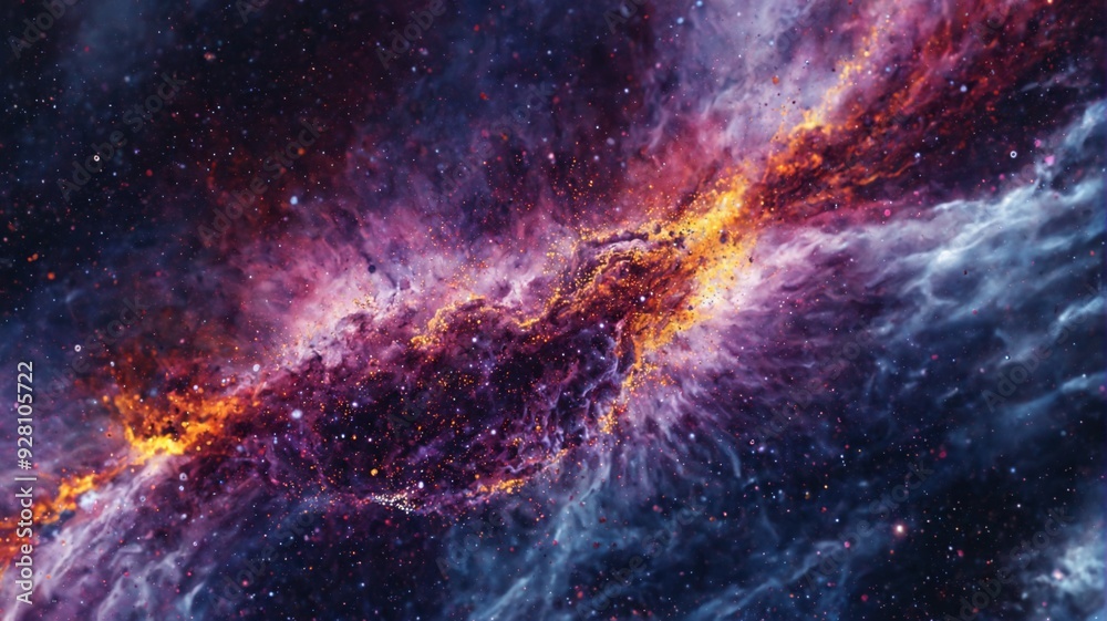 Obraz premium Abstract digital art piece that appears to be A timelapse micros
